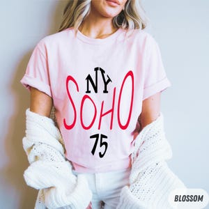 Stylish Unisex Garment-Dyed T-shirt with Soho Graphic - Perfect for Casual Outings, Gifts, Streetwear, Travel, Summer Vibes