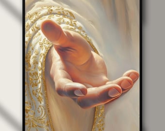 Hand von Jesus, Hand des Retters, christliche Wandkunst, Glaube digitaler Download, Jesus druckbar, Bibel-Vers-Dekor, katholische HLT Kunst