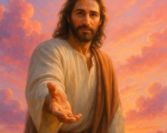Jesus Reaching Hand Print – Christian Wall Art (Digital Download)
