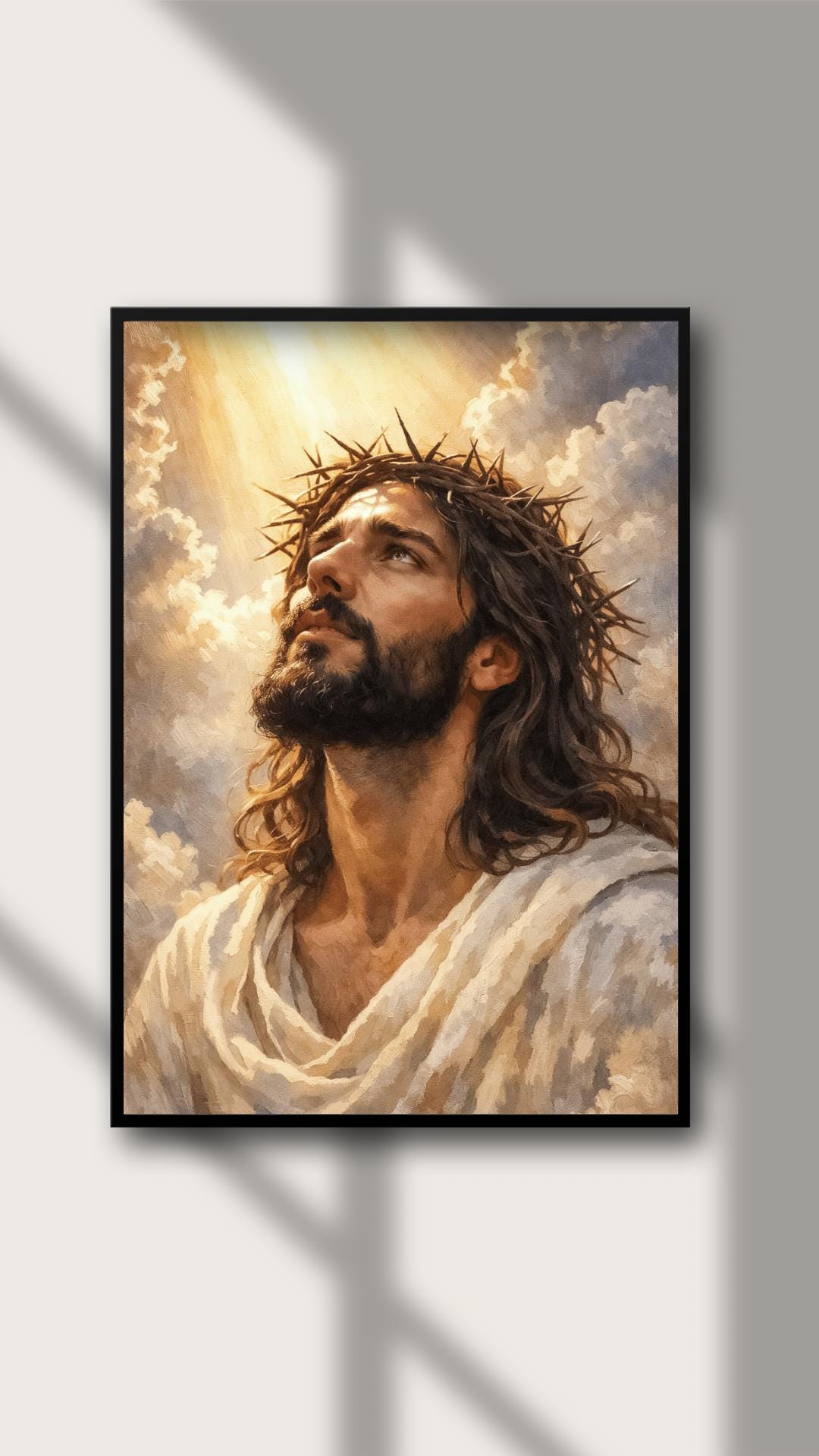 Jesus Crown of Thorns Wall Art Printable, Christian Art Print, Jesus ...