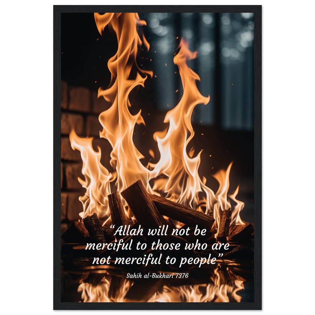 Islamic Wall Art, Wooden Framed Poster, With Hadith Quotes, for Muslims ...