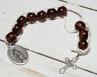 Sacrifice Beads Polished Mahogany Wood Bead St Therese Good Deed Beads Rosary Catholic Wedding Gift Bridesmaid Prayer Bead Confirmation Gift