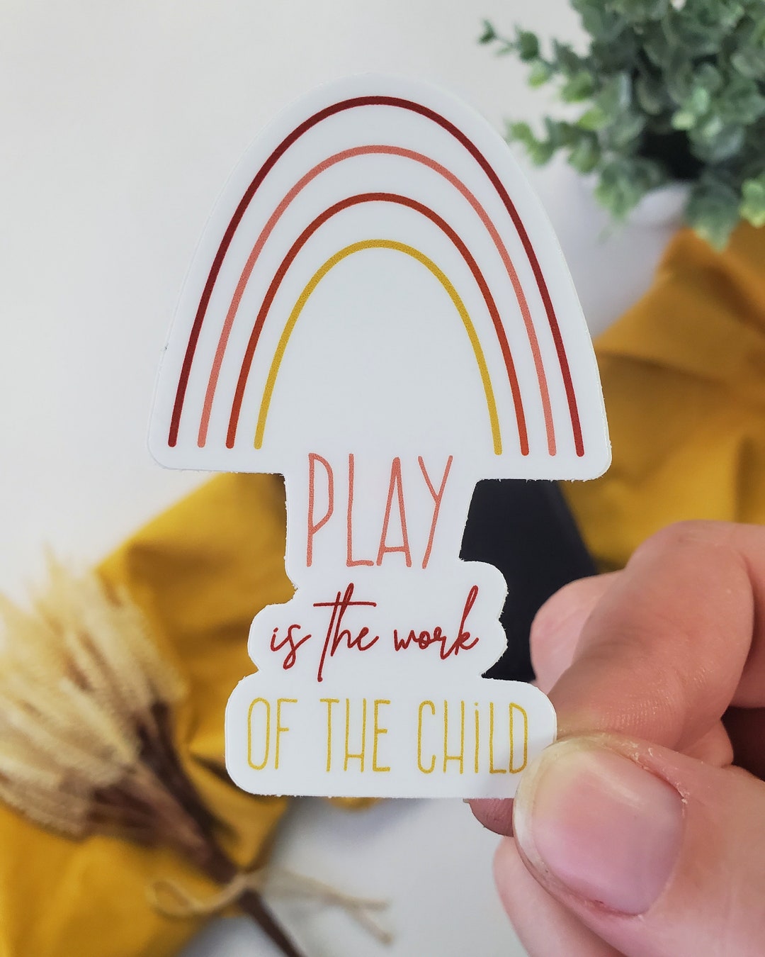 Play is the Work of the Child Vinyl Sticker, Montessori Sticker ...