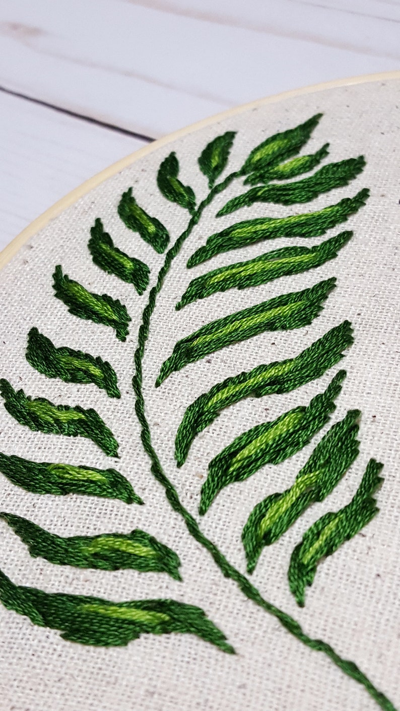 PDF Embroidery Pattern Pray Fast Give Modern Catholic Embroidery Pattern Palm Branch Art Lenten Embroidery Pattern DIY Christian Lent Decor image 6