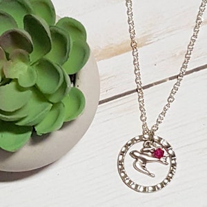 Holy Spirit Necklace, Holy Ghost Dove Charm Confirmation Gift charismatic Bridesmaid Gift Swarovski crystal customizable Catholic Jewelry image 1