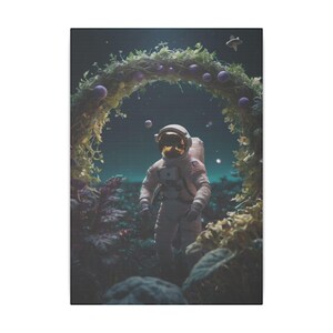 Astronaut Adventure Giclée Print Canvas - Space Decor, Cosmic Wall Art, Astronaut Gift, Sci-Fi Room Decor, Unique Home Decoration