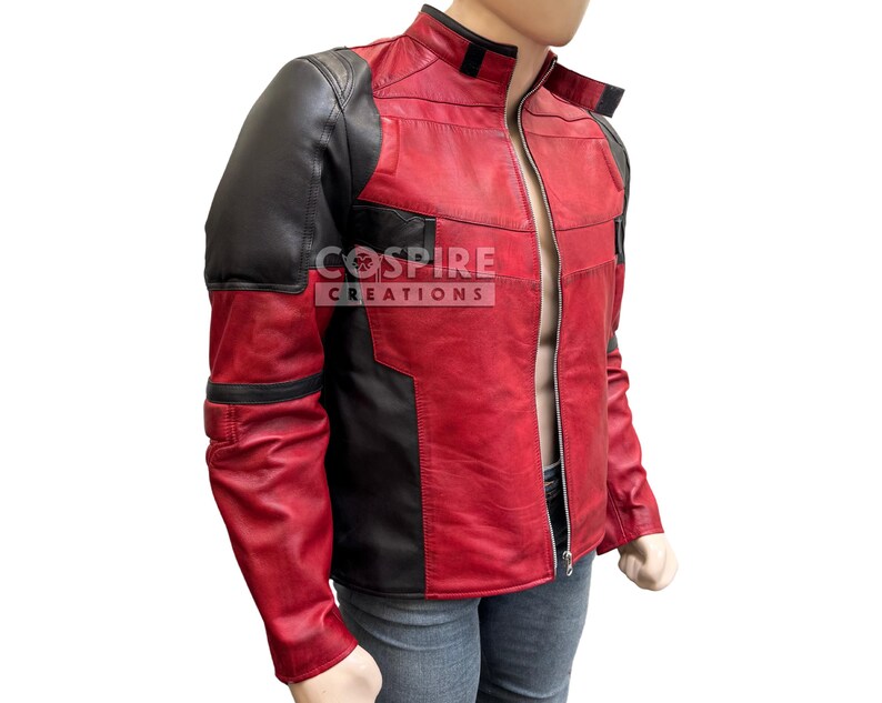 Red and Black Leather Jacket