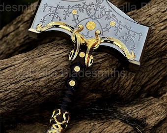 Handmade Viking Thor Hammer: Mjolnir Replica, God of War Cosplay