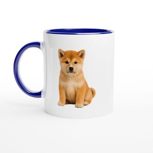 Akita Inu Puppy Mug – Photorealistic Japanese Dog – Minimalist Coffee Mug with No Text – Cute Gift for Dog Owners