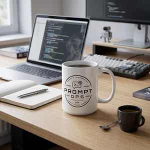 Prompt Ops Tasse personalisiert, Prompt Engineer Geschenk, KI Tasse, AI Engineer Mug, Programmierer Kaffee Becher, Tech Büro Humor