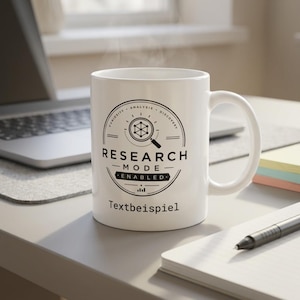 Research Mode Enabled Personalized Mug, AI Researcher Gift, Data Scientist Mug, AI Engineer Mug, Machine Learning Coffee Mug
