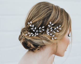 Wedding Hair Accessories, Bridal Hair Pin, Bridal Hair Accessories, Bridal Headpiece ~ "Verena" Wedding Hair Pin in Silver, Gold, Rose Gold