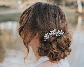 VIDEO | Wedding Hair Accessories, Bridal Comb, Bridal Headpiece ~ "Ariana" Small Leaf Wedding Hair Comb Silver or Gold