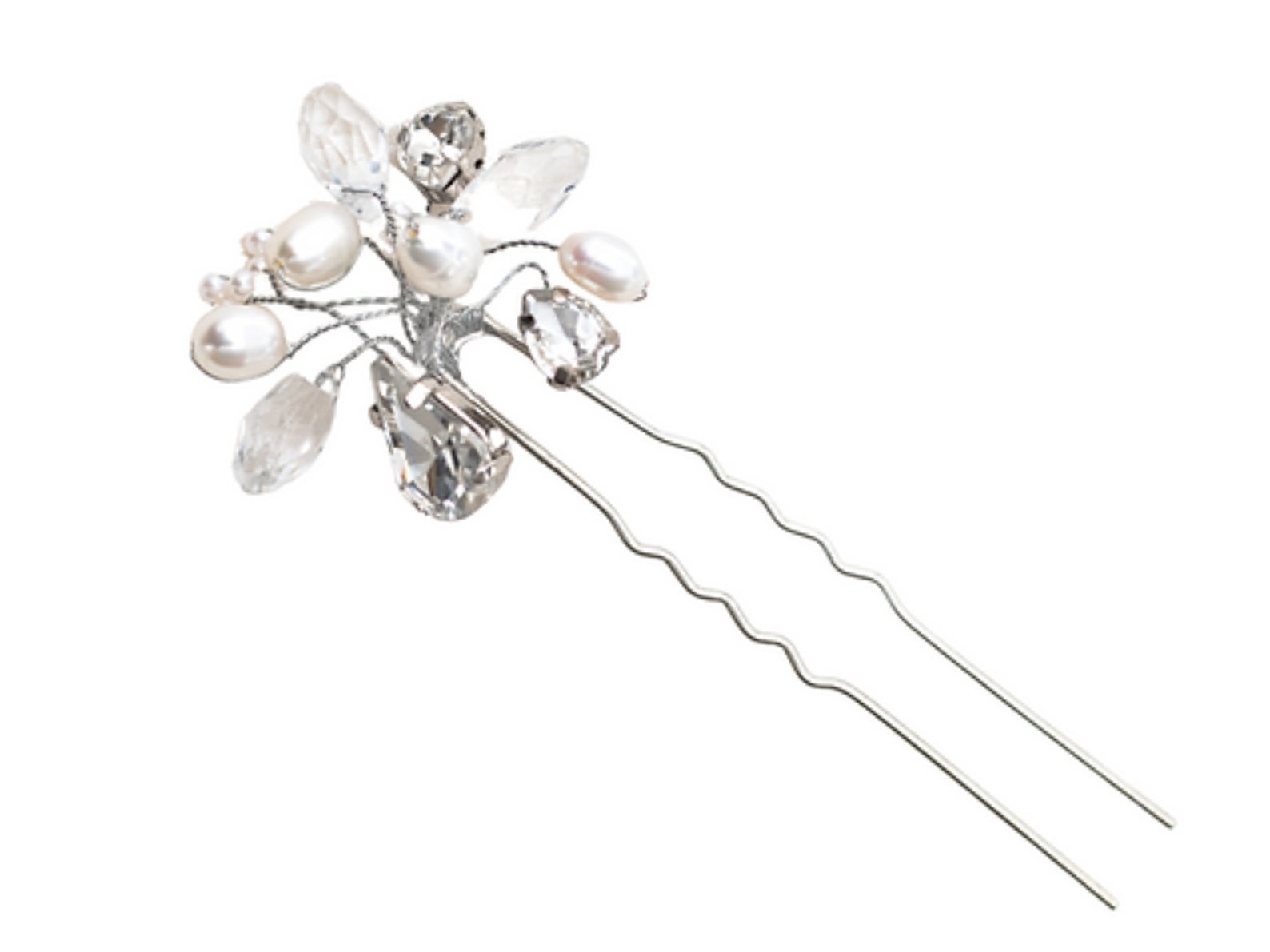 Beaded Hair Pin Pearl Hairpin Bridal Accessories Etsy