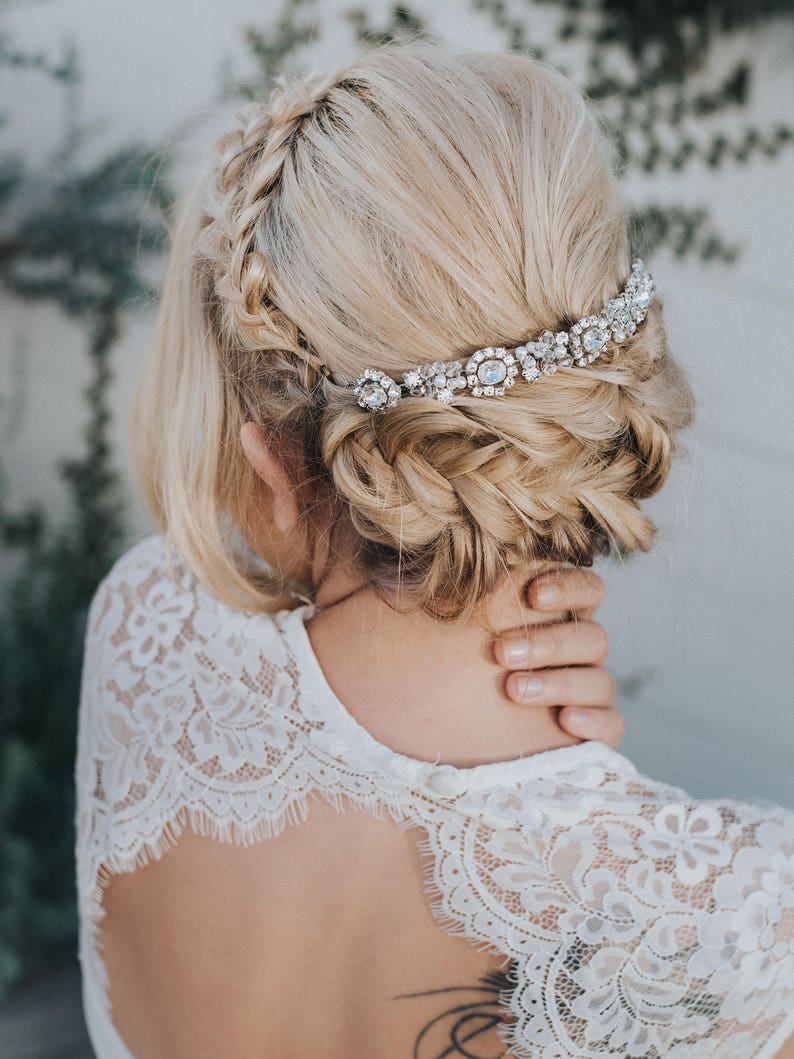 Wedding Hair Accessories, Bridal Headband, Bridal Hair Accessories, Bridal Headpiece Collette Bridal Hair Band, Hair Piece image 4