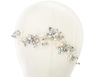VIDEO | Wedding Hair Accessories, Bridal Hair Vine, Bridal Headpiece Headband ~ "Dakota" in Silver or Gold