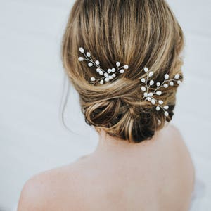 Wedding Hair Accessories, Bridal Hair Pin, Bridal Hair Accessories, Bridal Headpiece Verena Wedding Hair Pin in Silver, Gold, Rose Gold image 3