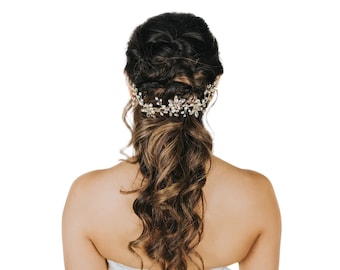 VIDEO | Wedding Hair Accessories, Bridal Hair Vine, Bridal Headpiece Headband ~ "Dakota" in Silver or Gold
