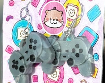 Brincos de controle de jogo impressos em 3D: joias geeks gamers