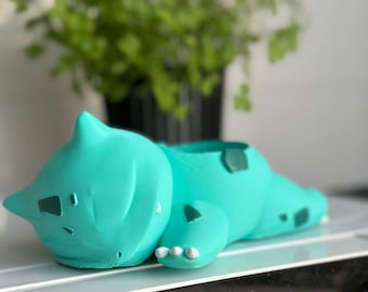 カスタムポケモンプランターポット：フシギダネ、トゲオイゲン、チコリータなど｜3Dプリント・手描き