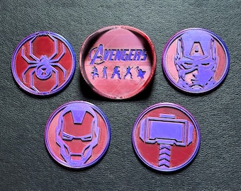 Conjunto de porta-copos dos Vingadores: presente para fãs de super-heróis impressos em 3D com mudança de cor
