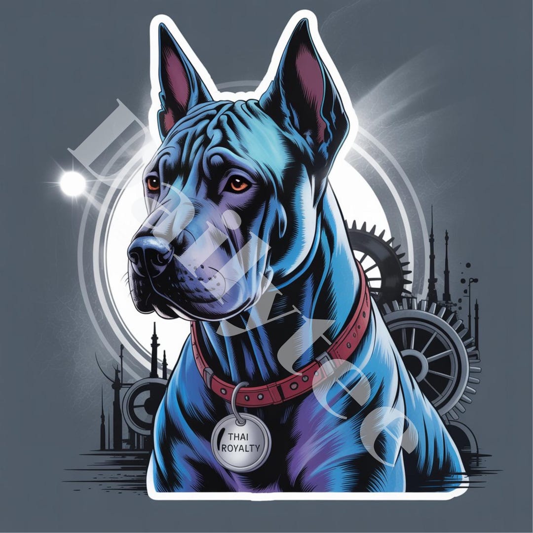 Steampunk Thai Dog Art: Cyberpunk Pet Portrait (digital Download) - Etsy