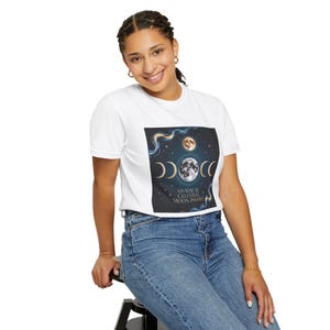 Mystical Moon Phase T-Shirt: Celestial Graphic Tee, Lunar Lover Gift