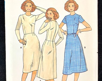Vintage 80's Quick! Butterick 3006 Women's A-line Dresses Size 16