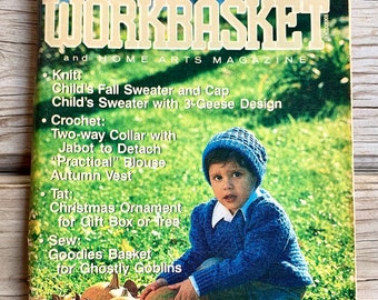 Vintage The Workbasket October 1987, a Home Arts and Crafts Magazine
