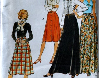 vintage 80's Butterick 4523 gored skirt, waist 25