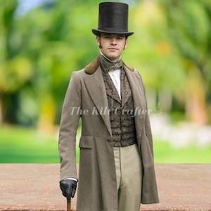 Men&#39;s Regency Tailcoat Outfit: 19th Century Cosplay Costume