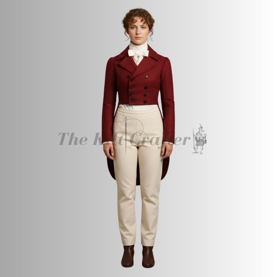 Custom Made Red Regency Tailcoat: Victorian Gothic Bridgerton Jacket - Etsy