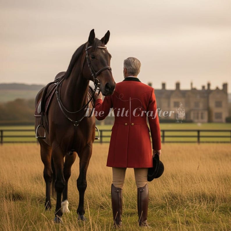 Custom Maroon Wool Hunting Coat, British Equestrian Riding Jacket - Etsy
