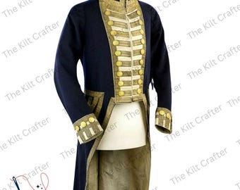 Custom Made Admiral Frock Coat: Napoleonic Naval Tailcoat