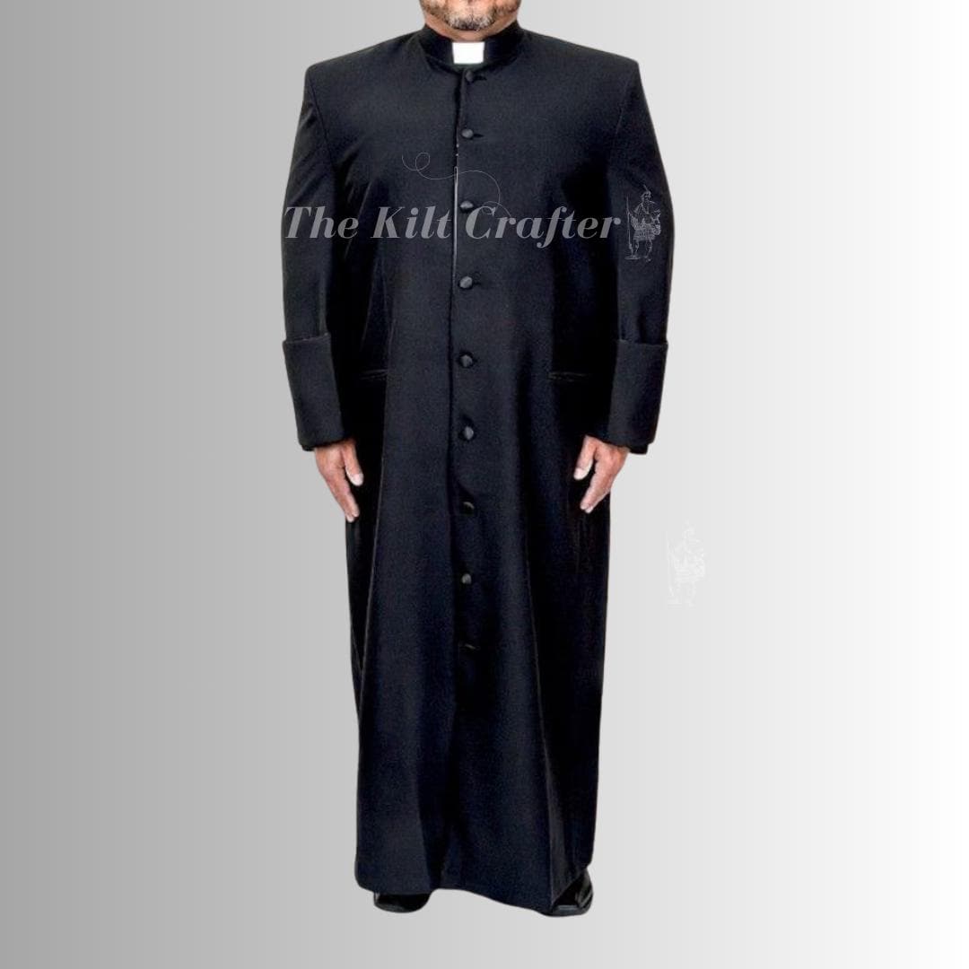 Men's Black Cotton Clergy Robe: Gothic Priest Cassock Style - Etsy
