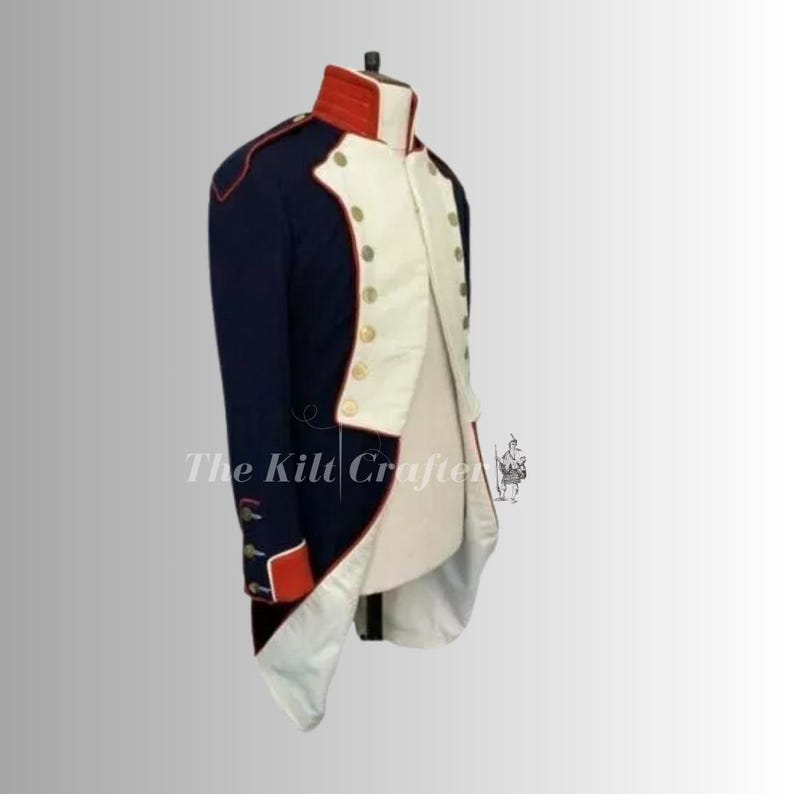 Napoleonic French Infantry Uniform—Rifleman Wool Frock Coat, Vest & Breeches—1st Empire Revolutionary War Costume Set