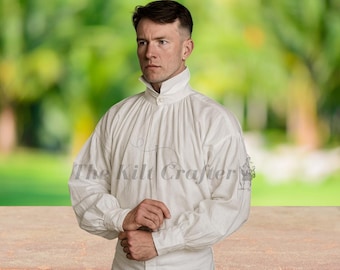 Regency Cotton Dress Shirt & Cravat Set: 18th Century Historical Costume