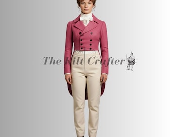 Women's Soft Pink Regency Tailcoat | Jane Austen Ball Coat
