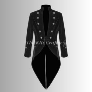 Steampunk Gothic Tailcoat Jacket Men – Custom Retro Victorian Long Coat, Medieval Halloween Costume, Vintage Frock Coat Gift