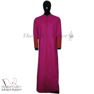 Traditional Catholic Priest Robe| Roman Cassock, Clergy Vestment Gothic Church Attire Purple, Priest Robe,Liturgical Clothing, Custom Size
