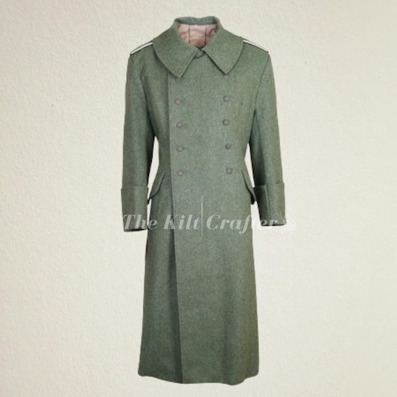 Men's Wool & Cashmere Military Greatcoat: Napoleonic Style Reenactment Coat