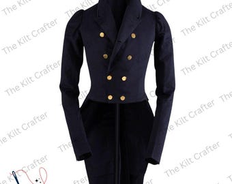 Women's Custom Regency Tailcoat: Victorian Gothic Steampunk Jacket