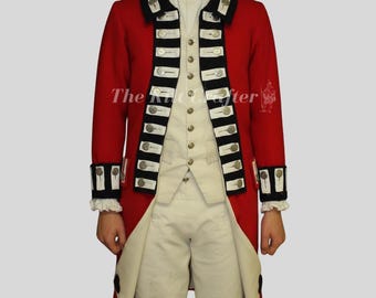 アメリカ独立戦争時のレッドコート制服 | 18世紀イギリス軍フロック