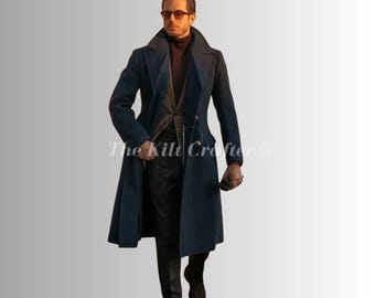 ジャケット・アウター Beaver Wool Double Breasted Overcoat YSERB Men's Winter Coat Classic Notched Collar Double