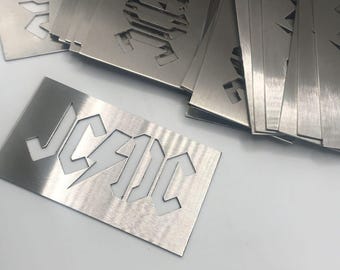 Custom design, cutout, Stainless Steel Galvanised Steel, brass and aluminum laser cutting services