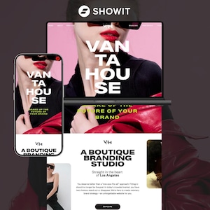 Showit Website Template for Luxury Brands | Branding, Marketing, Website Agency Portfolio Design (Digital Download)