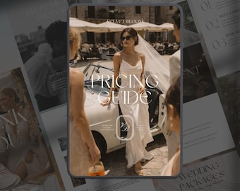 Editable Pricing Guide for Wedding Photographers | Canva Template (Digital Download)