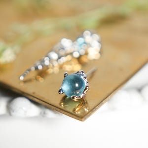 Gothic Style Stud Earrings Inspired by Glaciers, Nature-inspired Jewelry, Unique Gift, Gift for Her image 2