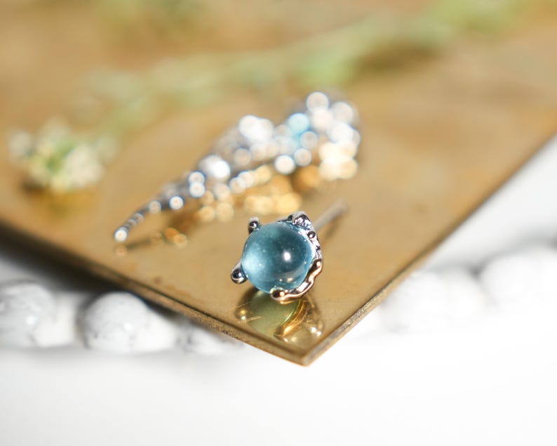 Gothic Style Stud Earrings Inspired by Glaciers, Nature-inspired Jewelry, Unique Gift, Gift for Her image 2