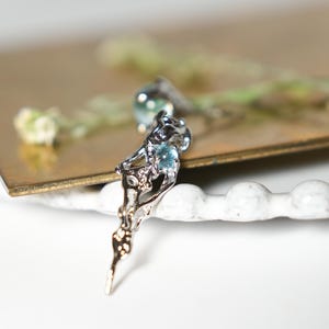 Gothic Style Stud Earrings Inspired by Glaciers, Nature-inspired Jewelry, Unique Gift, Gift for Her image 5